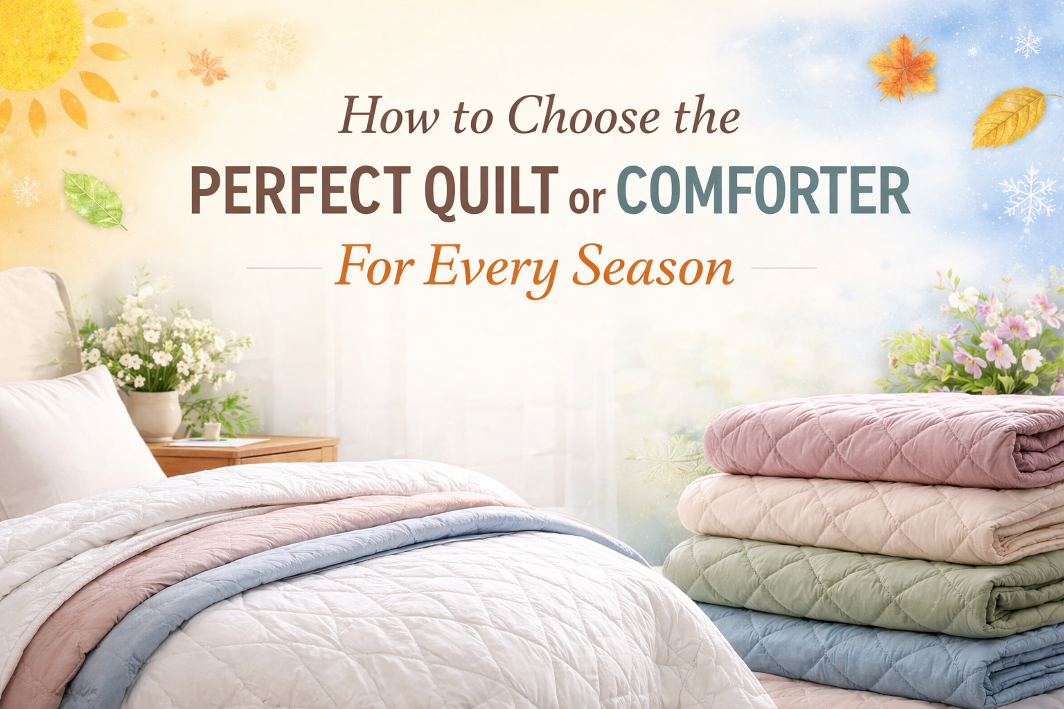 How To Choose The Perfect Quilt or Comforter For Every Season