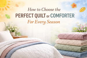 How To Choose The Perfect Quilt or Comforter For Every Season