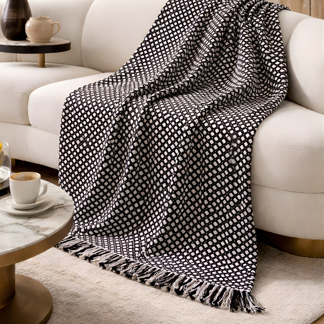 Noir Check Statement Throw