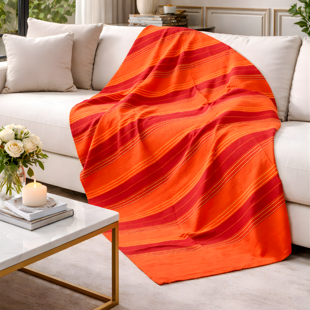 Saffron Ember Luxury Throw